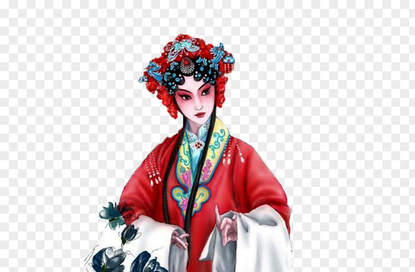 Opera Characters Peking Chinese Cartoon Illustration PNG