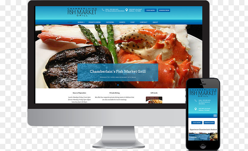 Seafood SEOTA Digital Marketing Chamberlain's Fish Market Grill Frisco Addison Restaurant PNG