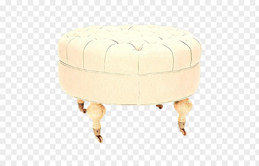 Table Beige Furniture Ottoman Stool PNG