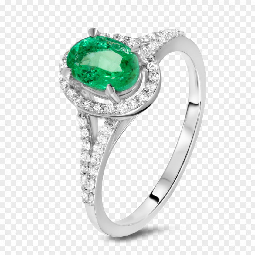 Emerald Engagement Ring Diamond Carat PNG