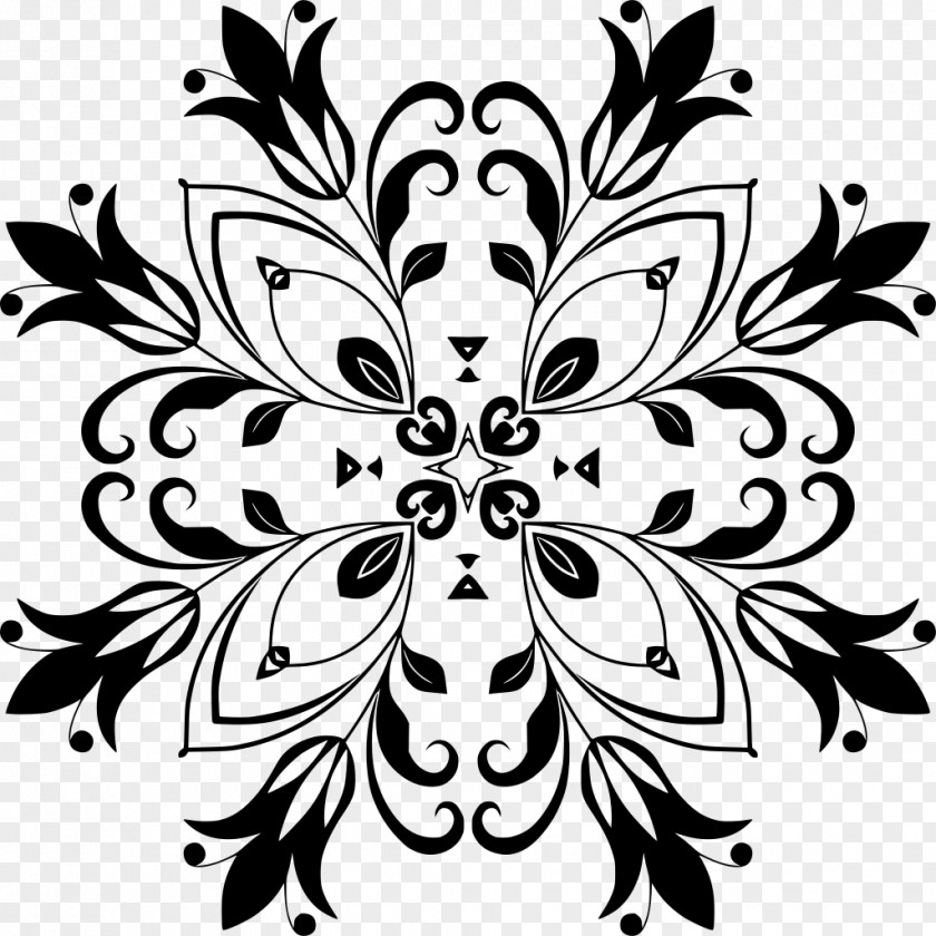 Flower Coloring Book Black And White PNG