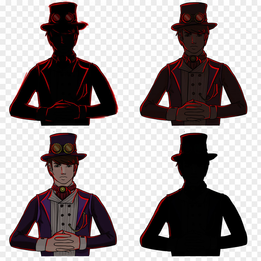 Light Color Monopoly Fedora Red PNG