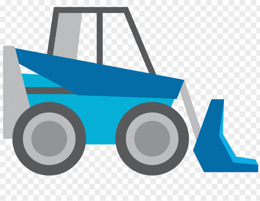 Vector Flattened Excavator Car Forklift PNG