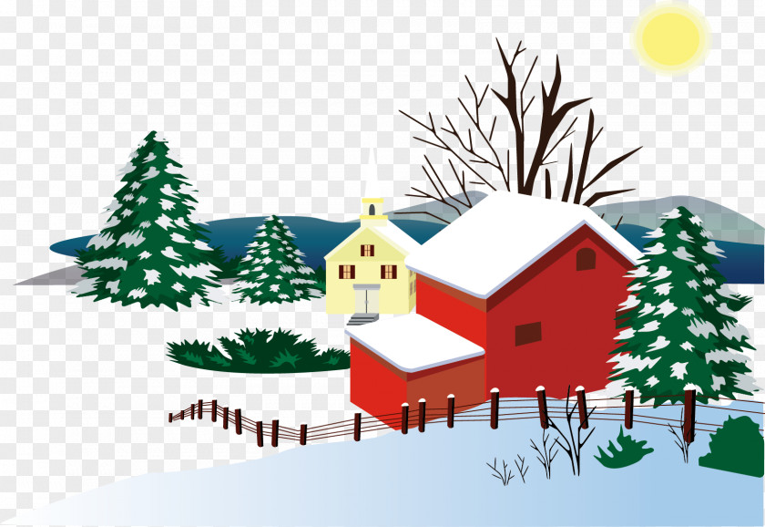 Housing Material Snow Warm Winter Santa Claus PNG