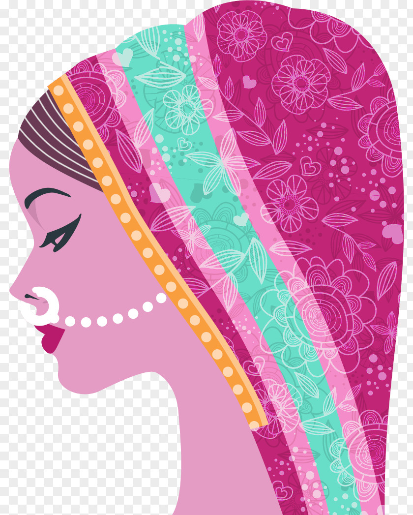 Indian Marriage Visual Arts Magenta Teal PNG