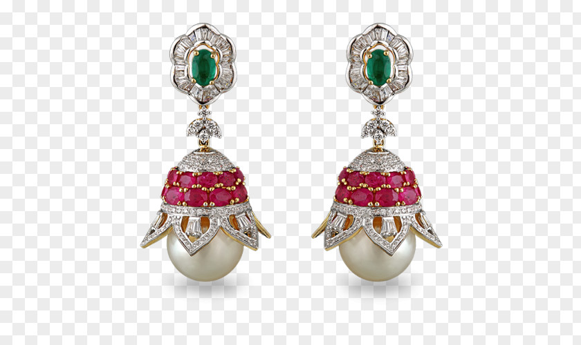 Jewellery Earring Jewelry Design Diamond Ruby PNG