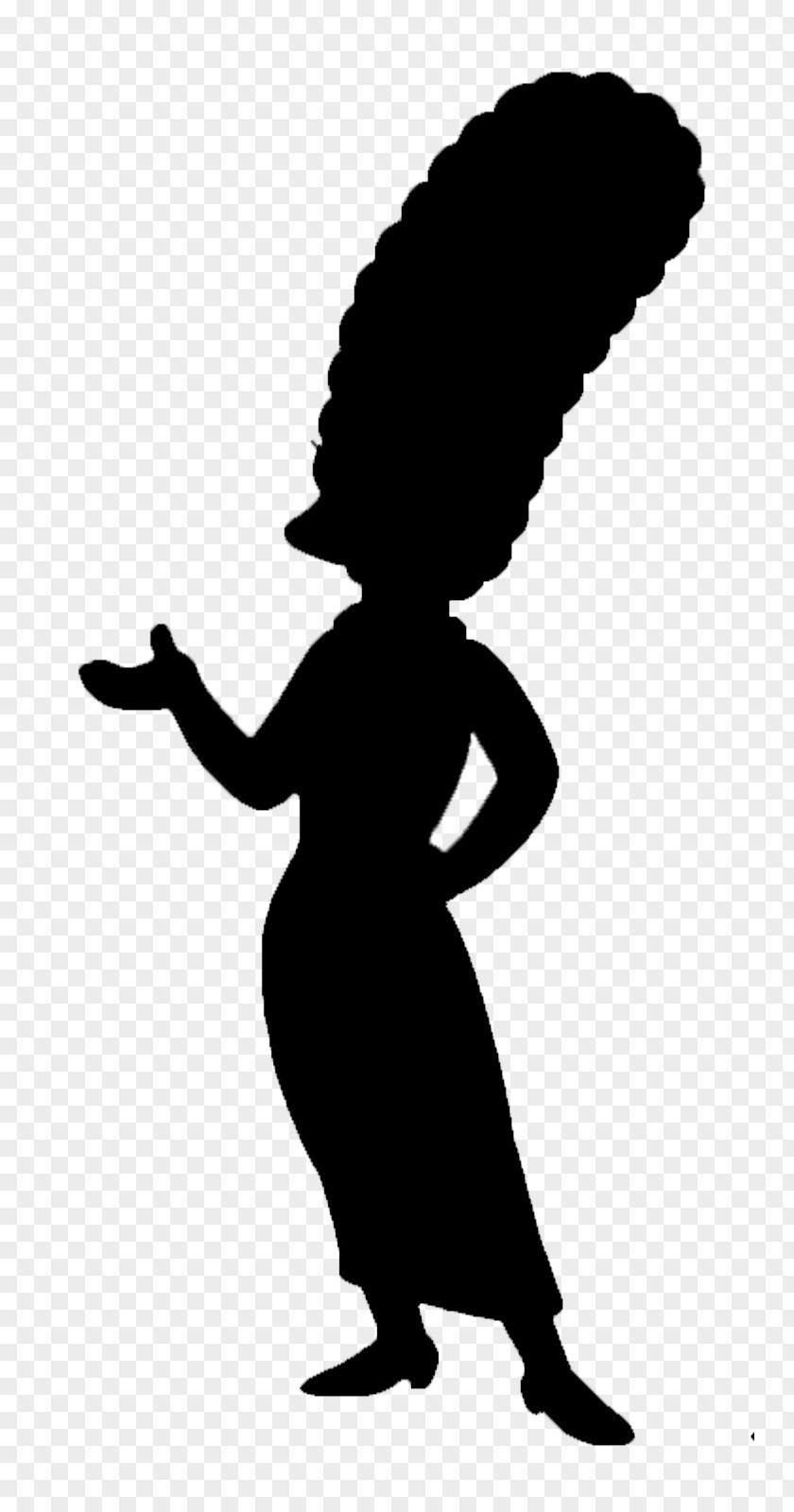 M Illustration Character Silhouette Clip Art Black & White PNG