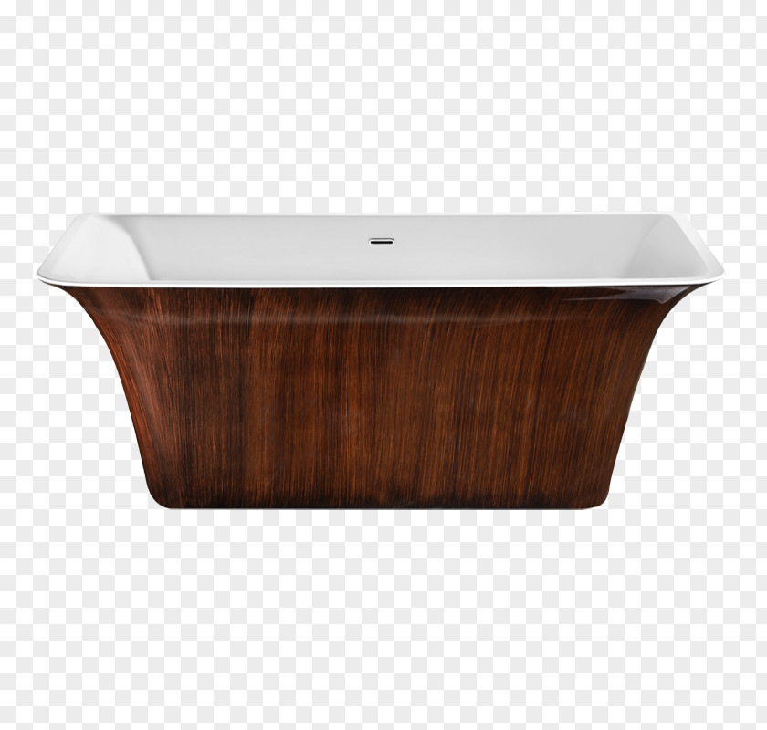 Brown Wood Rectangle Bathroom Bathtub PNG