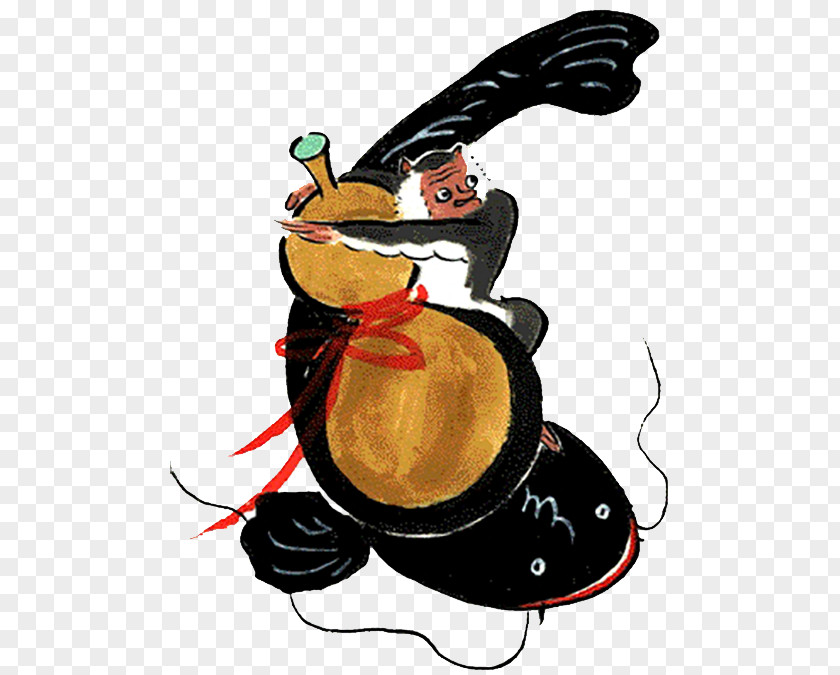 Monkey Holding A Gourd Illustration PNG