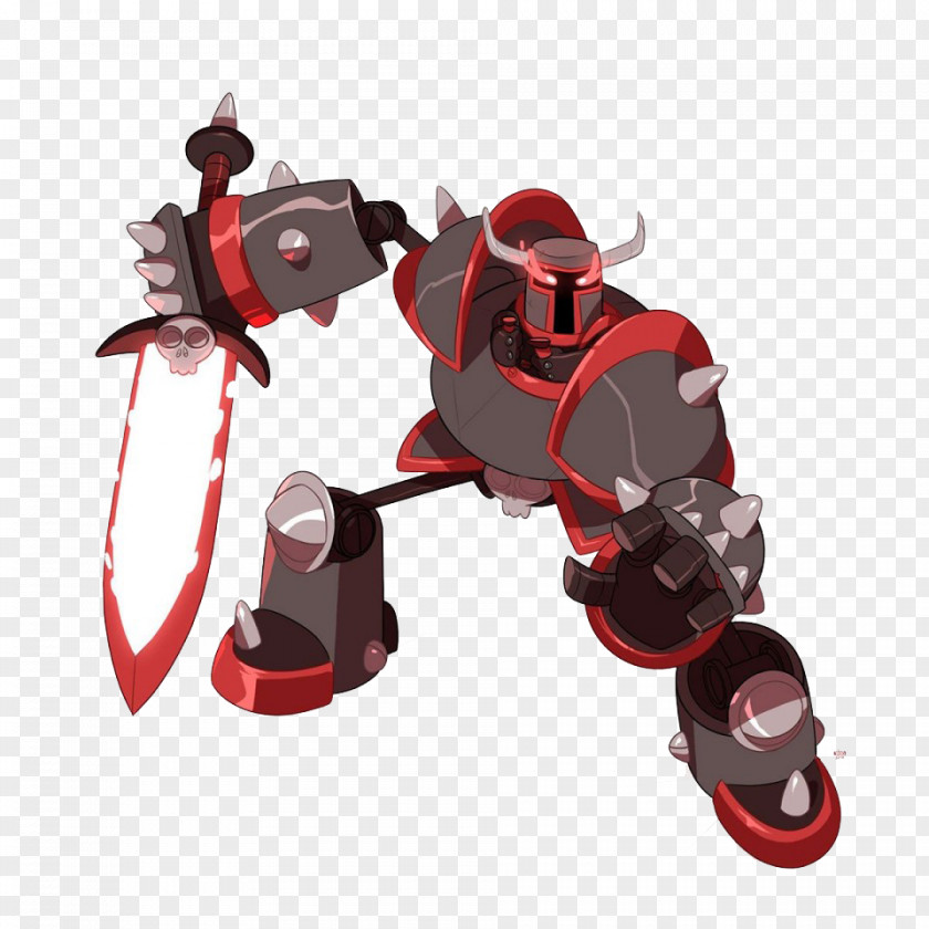 Red Mechanical Horn Warrior Robot Cartoon Graphic Design Illustration PNG