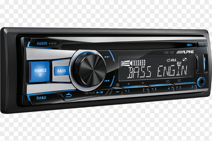 Car Vehicle Audio Alpine Electronics CDE-152 ISO 7736 PNG