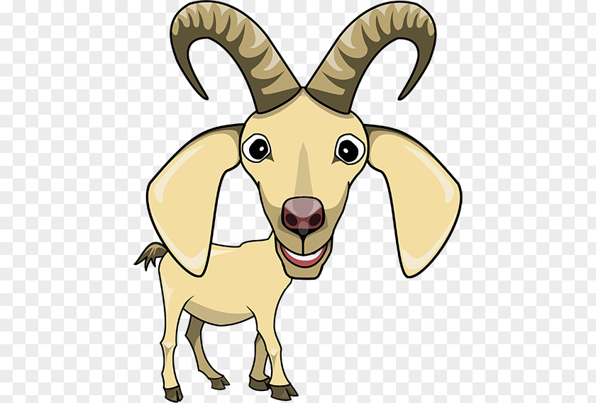 Cartoon Goat Sheep Cattle Horse Horn PNG