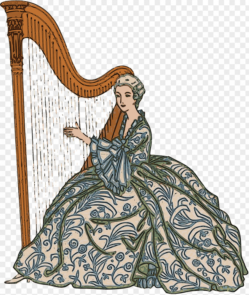 Harp Woman Download PNG