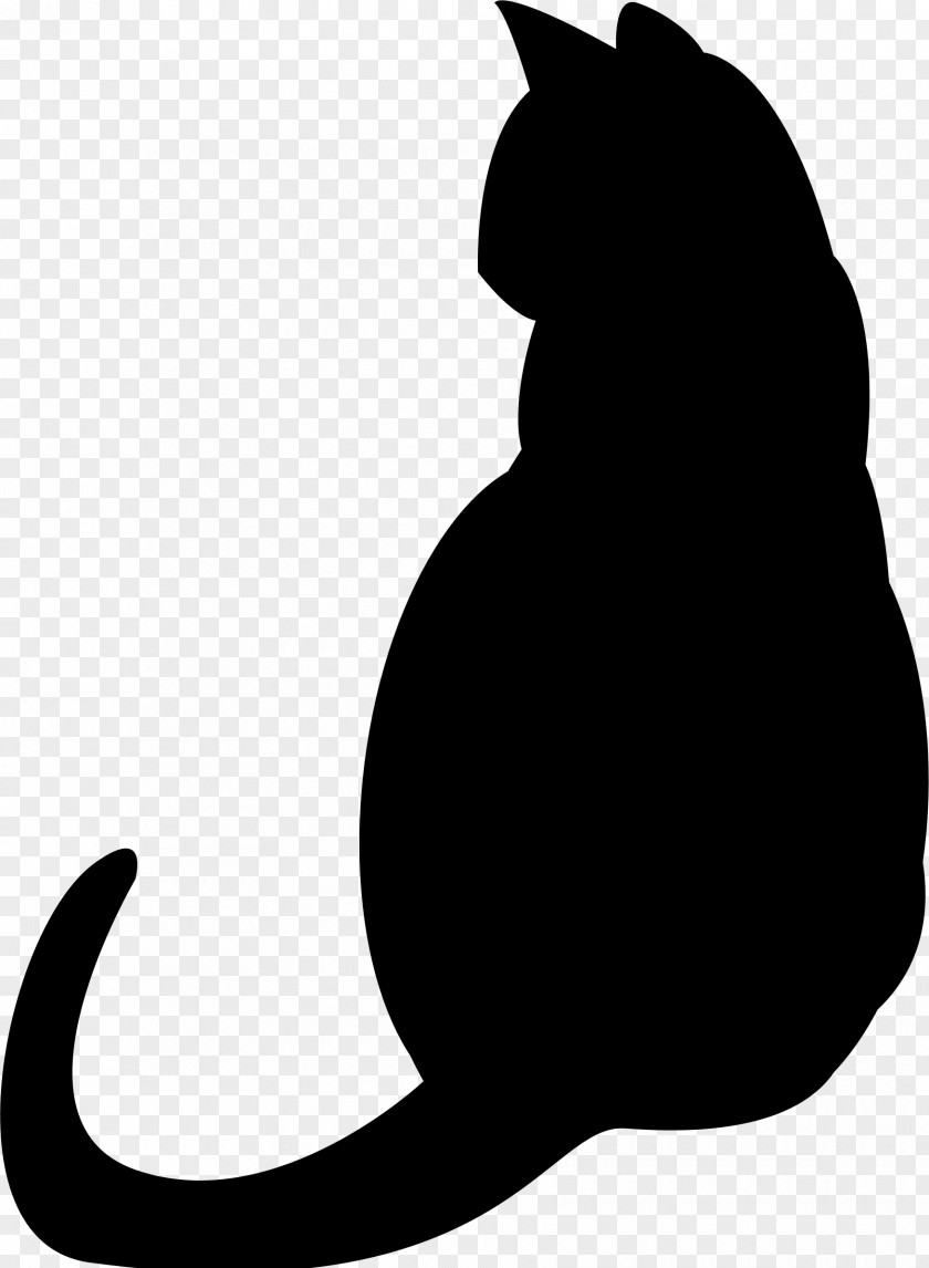 Pets Black Cat Silhouette Kitten Clip Art PNG
