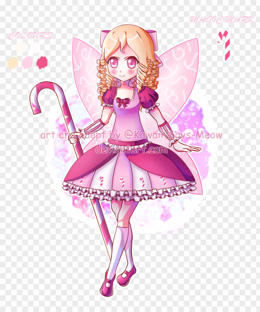 Right Here Meow Barbie Fairy Illustration Pink M Cartoon PNG