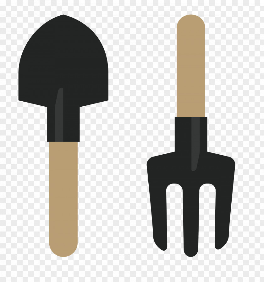 Vector Small Shovel Fork Material PNG