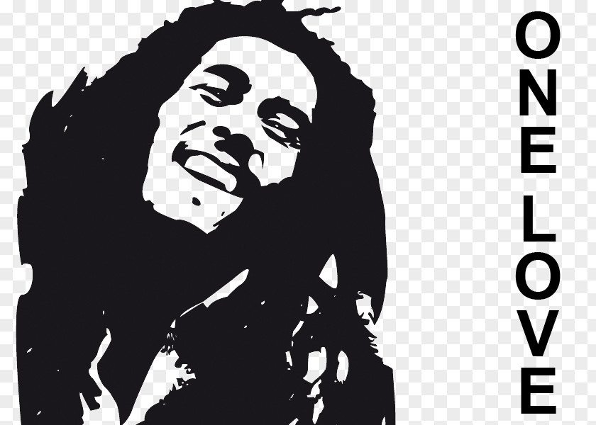 Bob Marley Stencil Reggae PNG