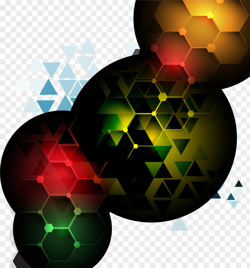 Creative Color Glow Rhombus PNG