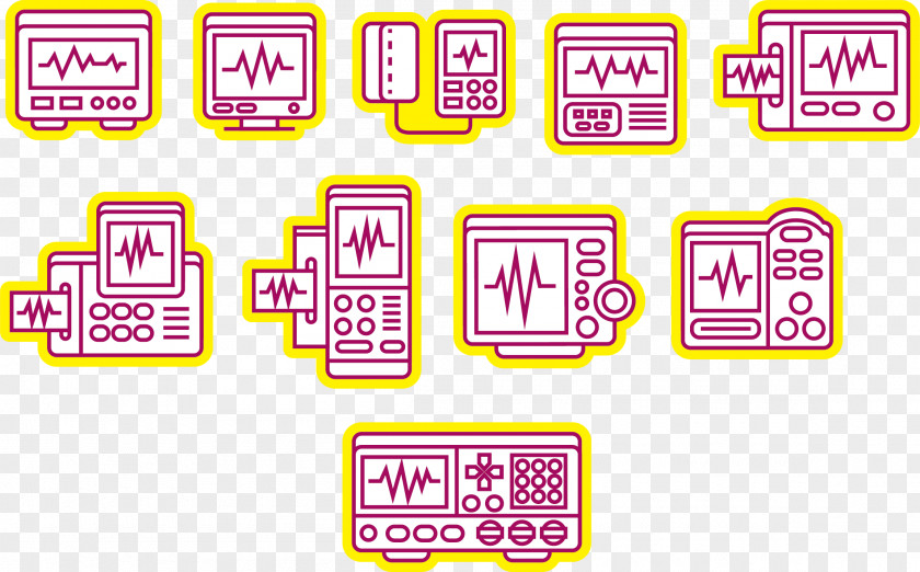 ECG Monitor Icon Electrocardiography Heart Rate Monitoring PNG
