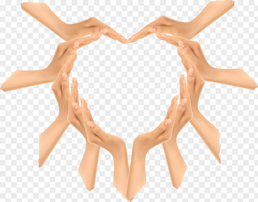 Heart Gesture Hand Drawing PNG