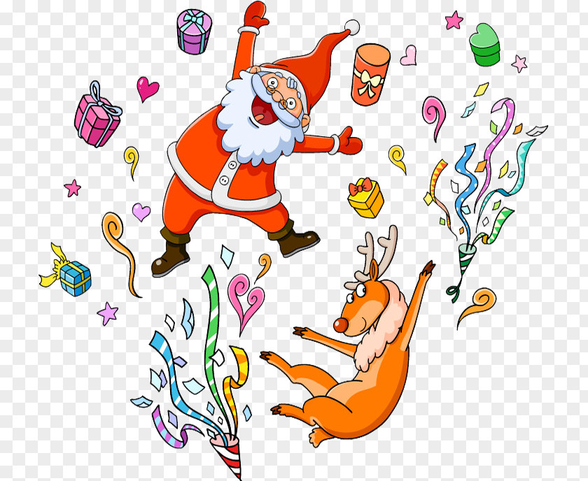 Christmas Carnival Santa Claus Reindeer Tencent QQ PNG