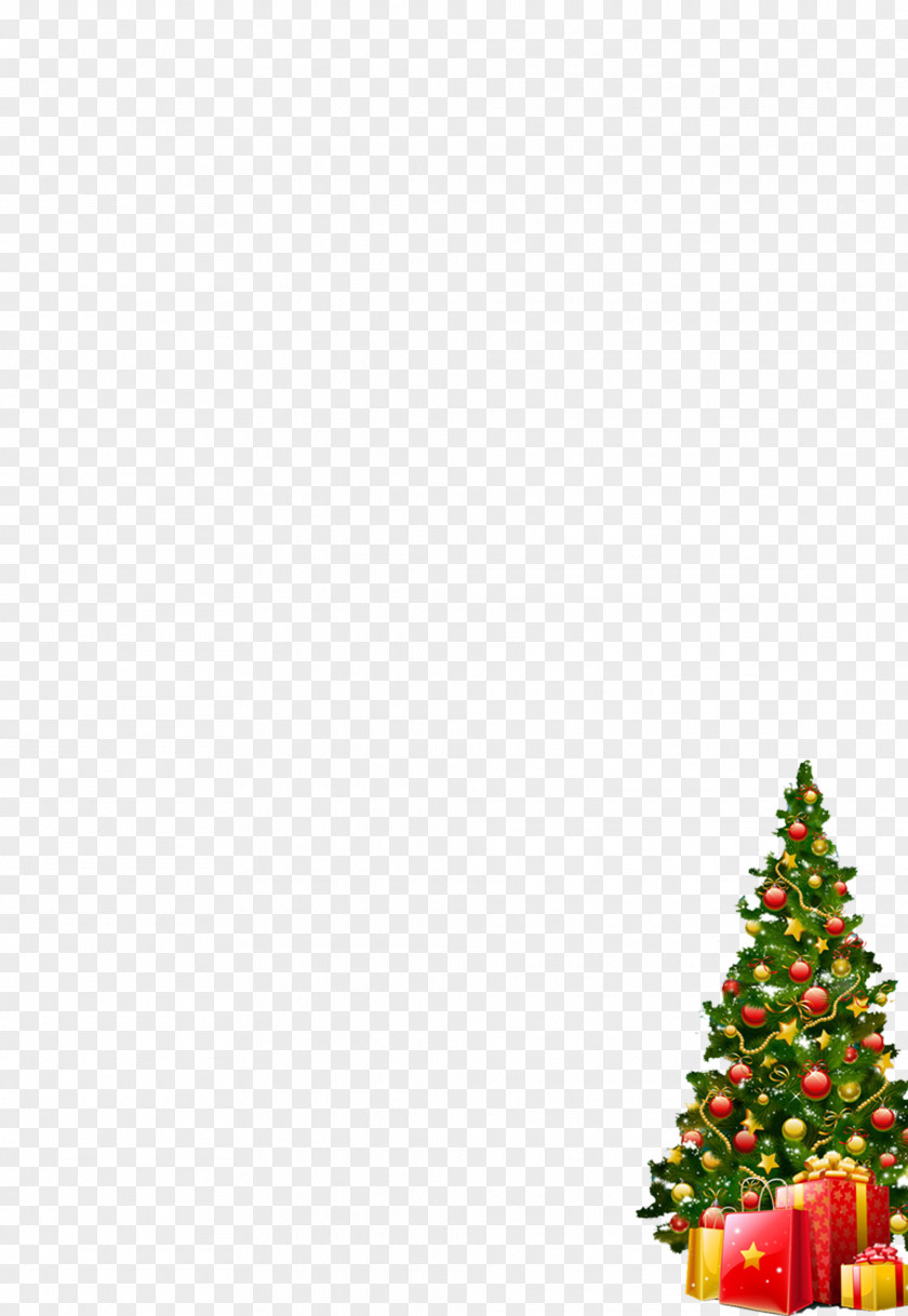 Christmas Tree Santa Claus Gift Card PNG