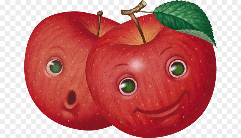 Red Apple Creative Drawing PNG