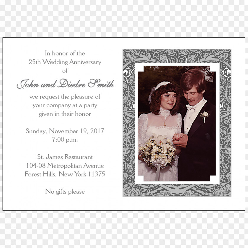 Wedding Invitation Anniversary Party PNG