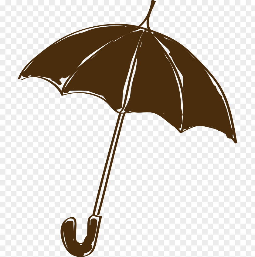 Painted Black Umbrella PNG