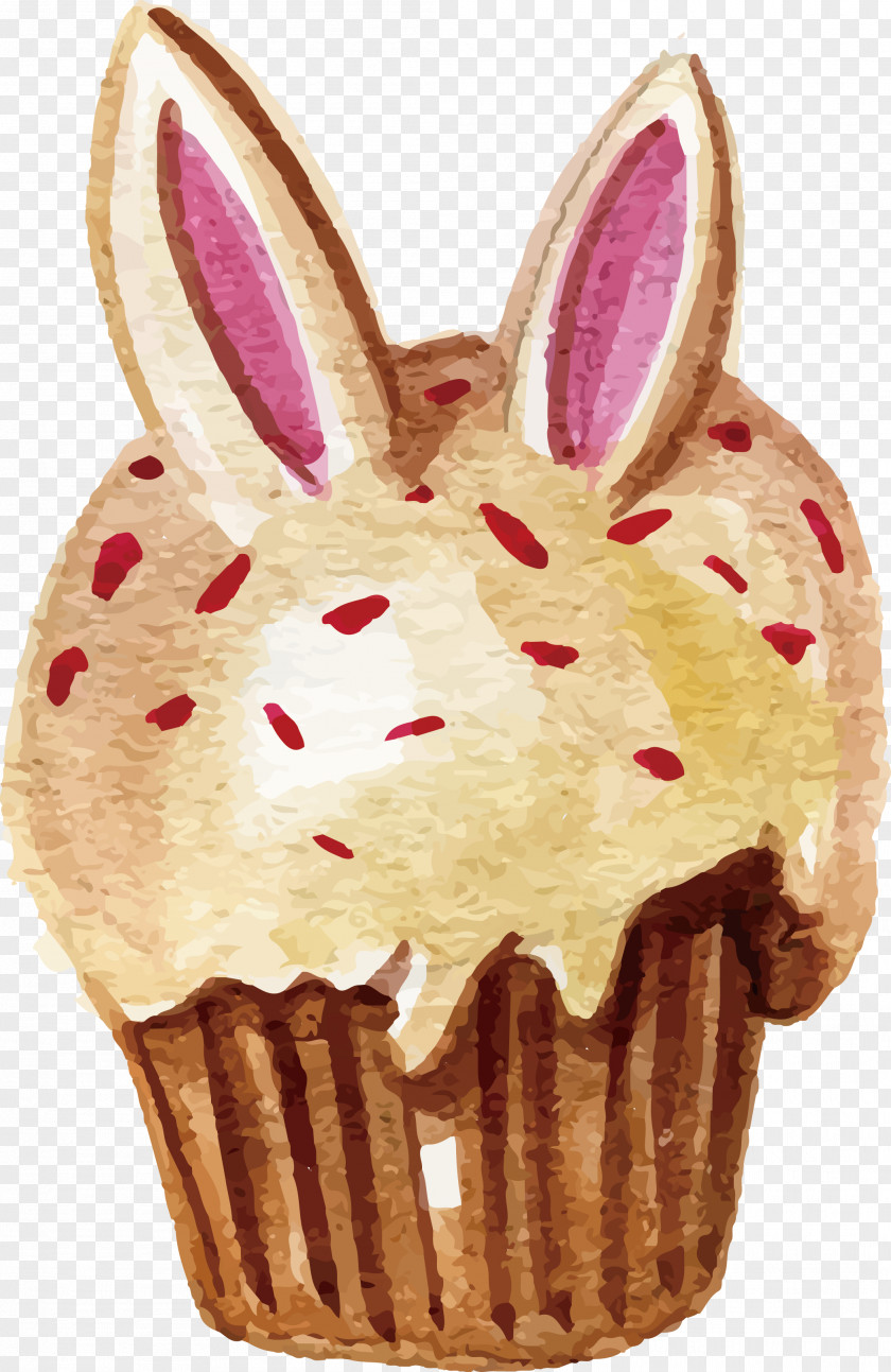 Watercolor Cake Design Muffin Birthday Painting PNG