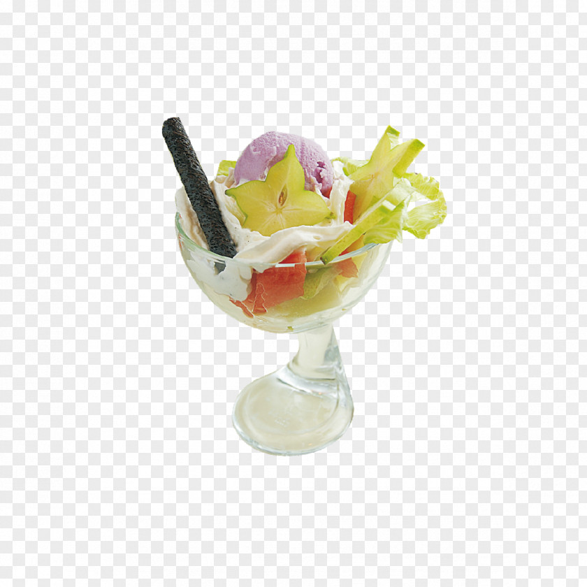 Fruit Salad Graphics Ice Cream Gelato Sundae Cocktail Garnish PNG