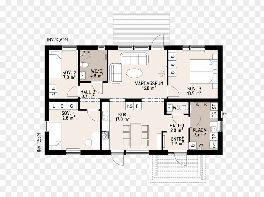 House Floor Plan Architecture Planlösning Villa PNG
