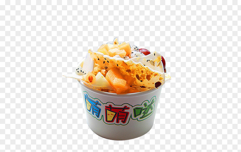 Melon Yogurt Ice Cream Sundae Frozen Vegetarian Cuisine PNG