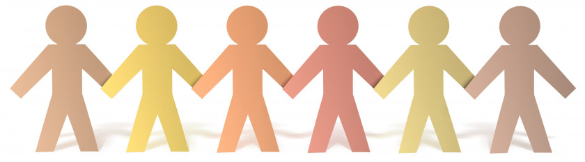 People Holding Hands Paper Doll Clip Art PNG