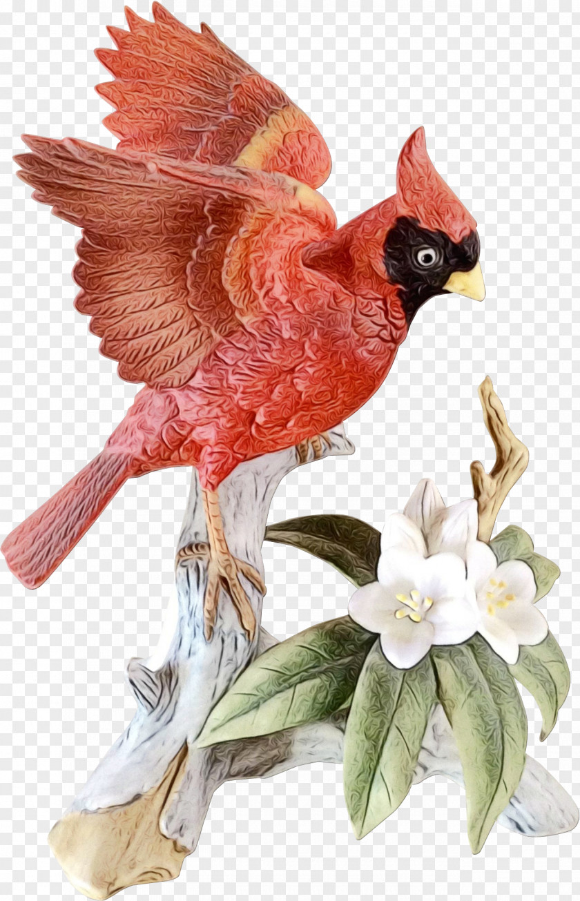 Wing Songbird Bird Northern Cardinal Figurine Beak PNG