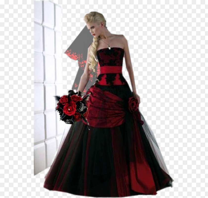 Dress Wedding Evening Gown Bride PNG