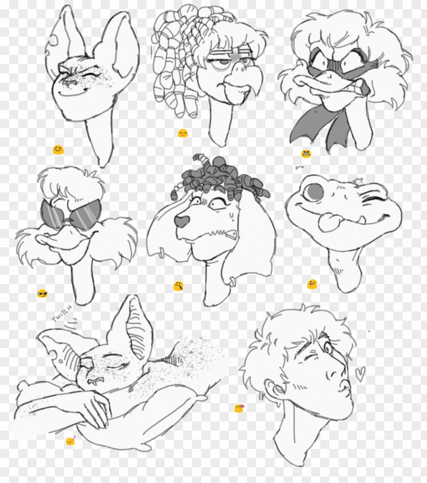 Furry Emoji Visual Arts Line Art Sketch PNG