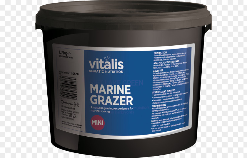 Marine Fish MarineGrazer Mini 110gr Water Food Navy Aquarium Feed PNG