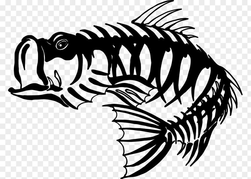 Skeleton Bass Fishing Largemouth PNG