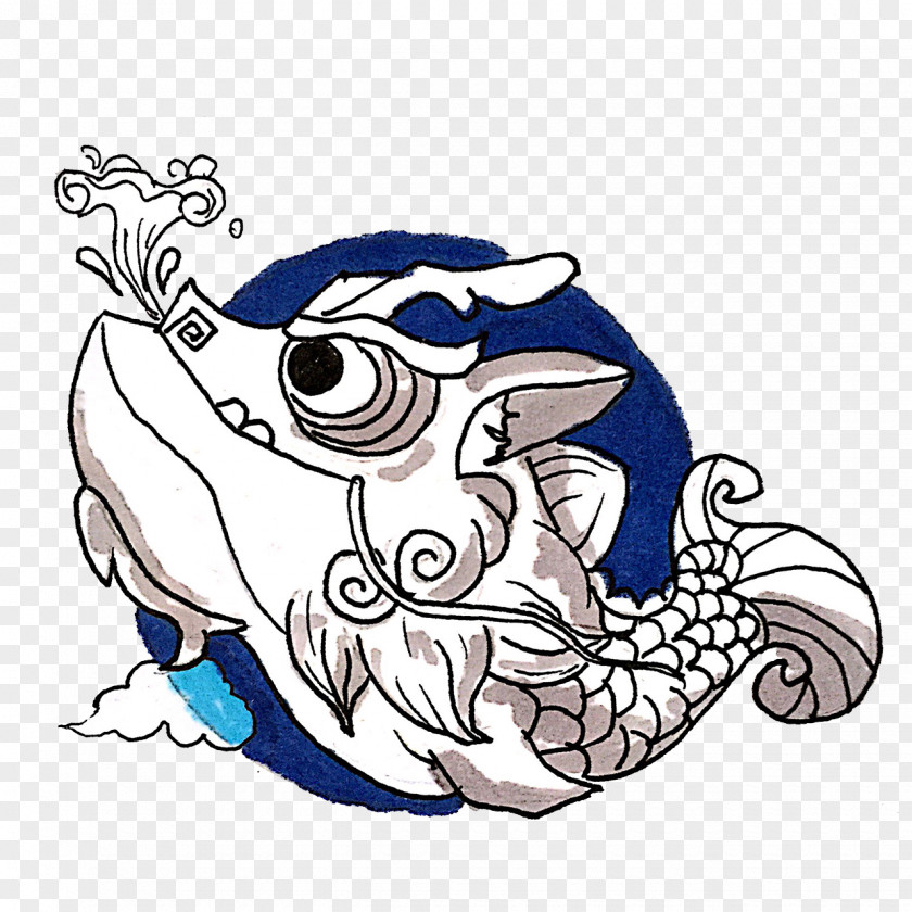 Arowana Design Element Chiwen Bi'an Chinese Dragon Illustration Shibi PNG