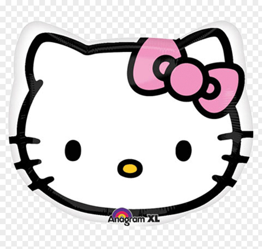 Balloon Mylar Hello Kitty Birthday Stencil PNG