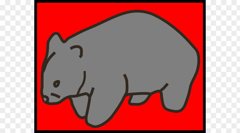 Cartoon Wombat Clip Art PNG