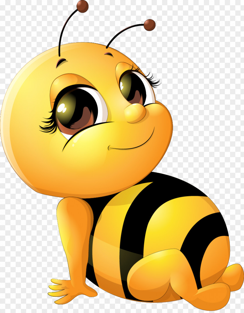 Cute Bee Infant Clip Art PNG