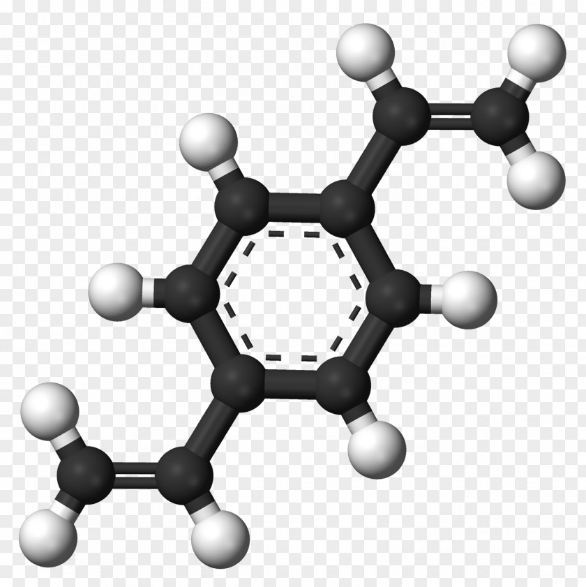 Divinylbenzene Ball-and-stick Model Molecule Organic Chemistry Anthracene PNG