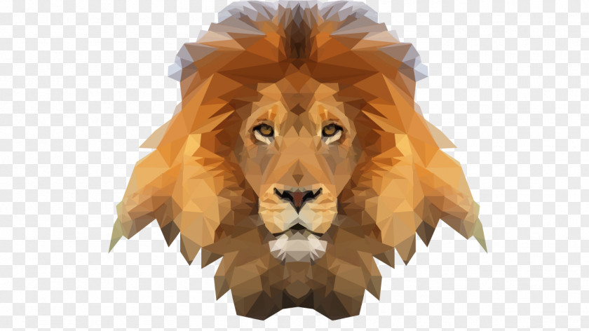 Lion Low Poly Animal Clip Art PNG