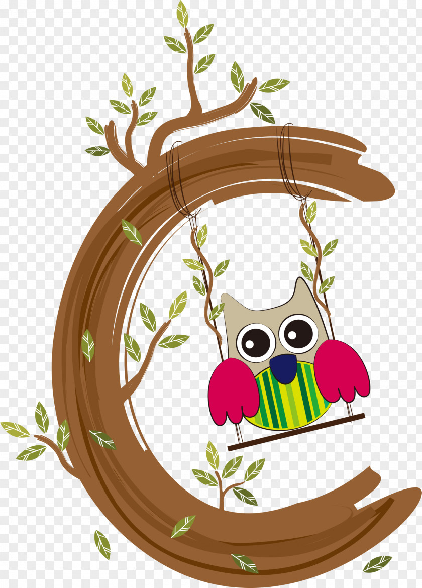 Hibou Grand Duc Letter Owl Illustration Image Design PNG