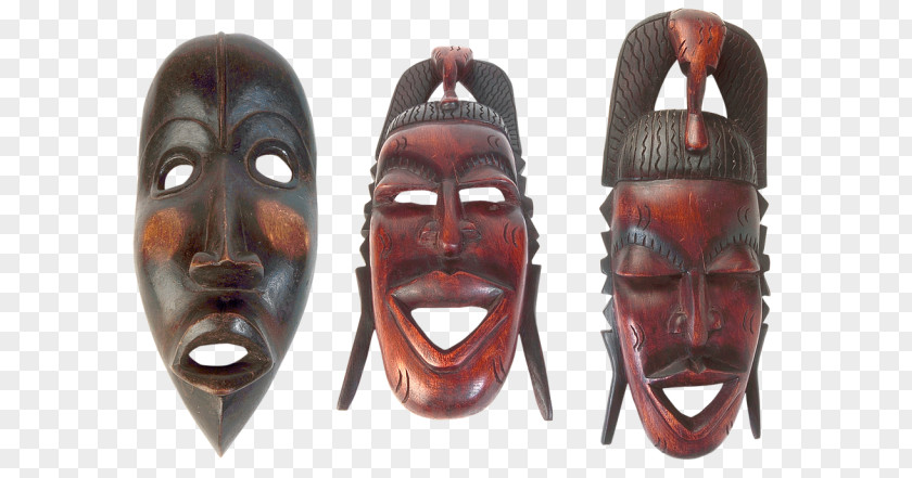 Minimalista Moderno Traditional African Masks Wood Carving PNG