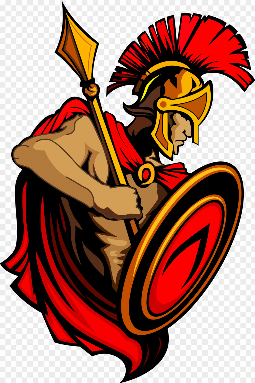 Vector Soldier Spartan Army Ancient Greece Trojan War Clip Art PNG
