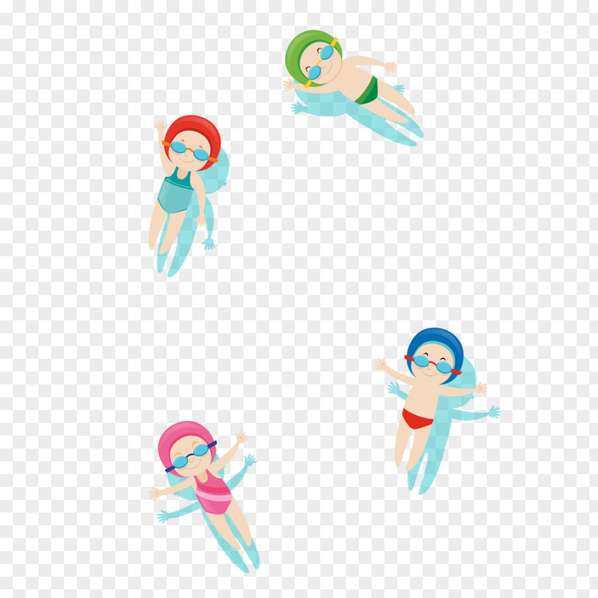 Cartoon Swimming Material Clip Art PNG