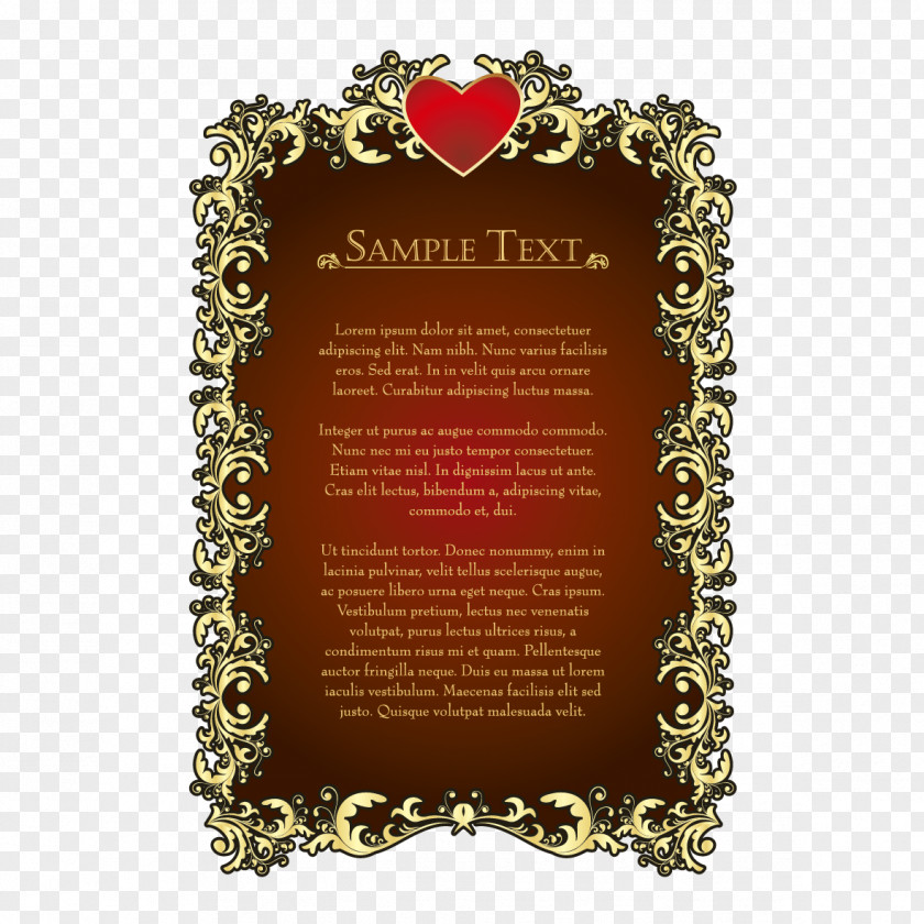 Texture Gold Frame PNG